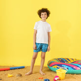 Kids Blue Turtles Swim Short