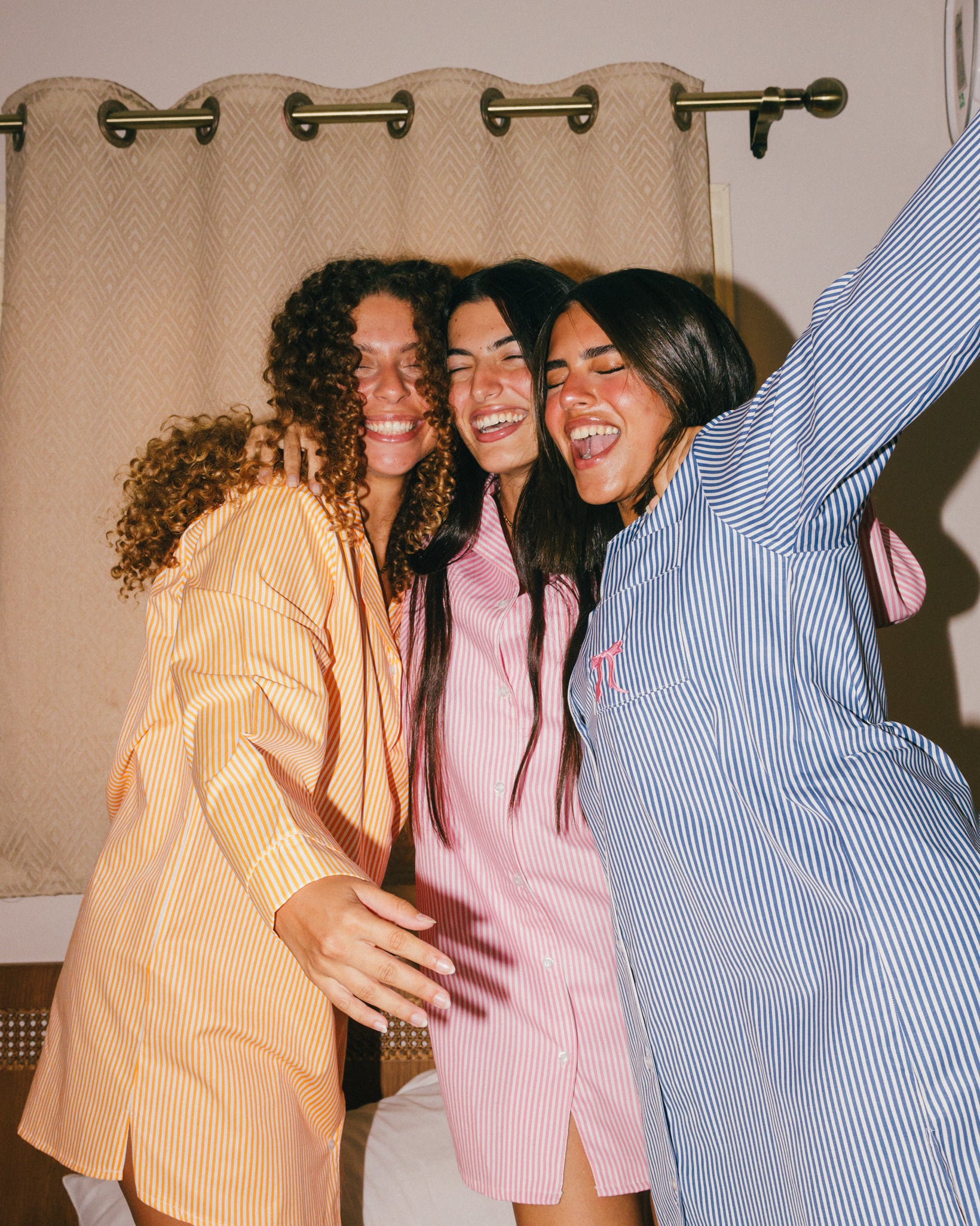 Striped Shirt Dress Pink