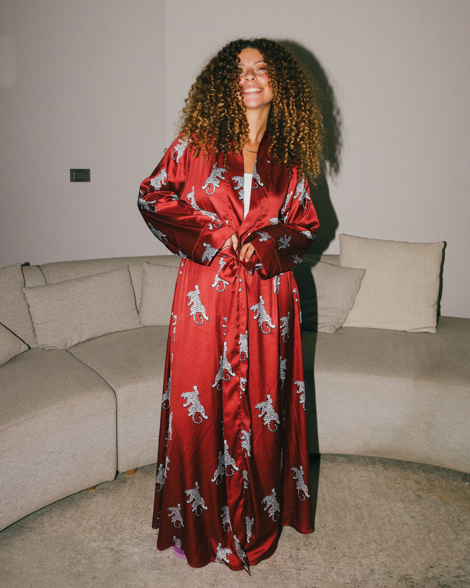 Tiger Satin Robe