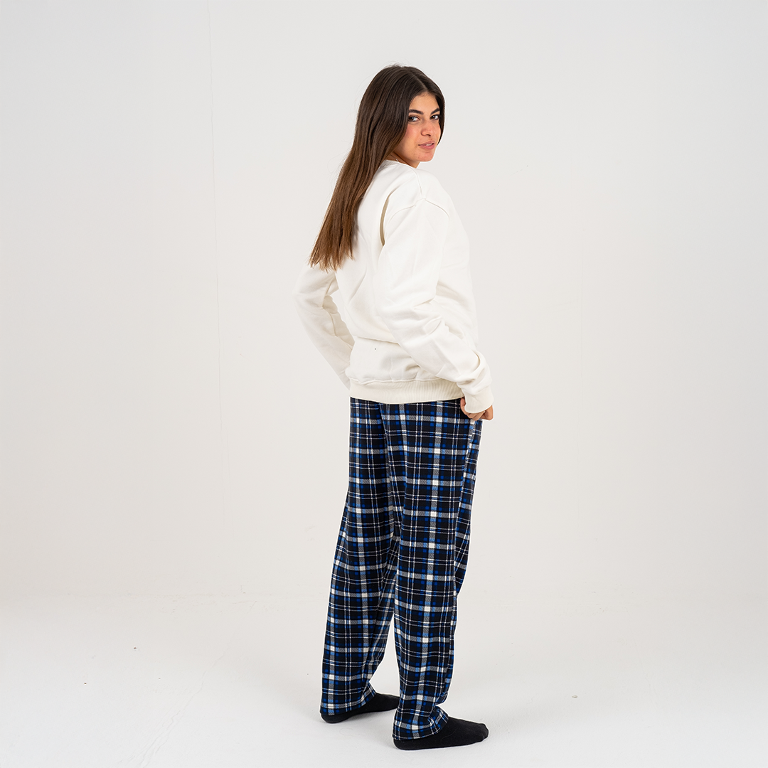 Blue Plaid Winter Pyjama set