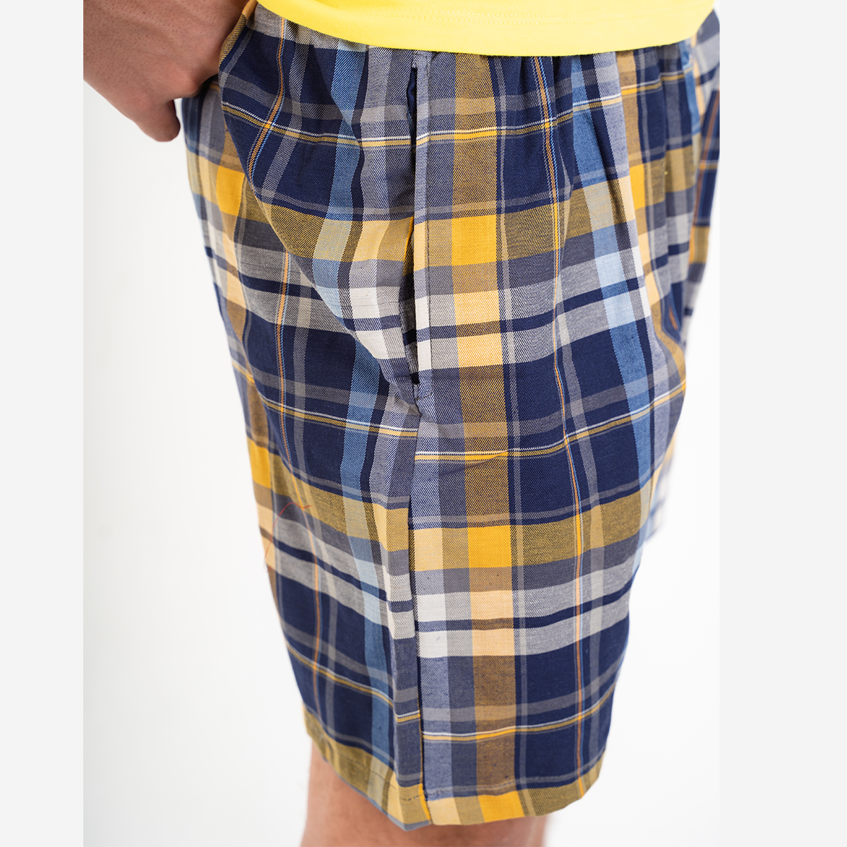 Mustard Plaid Pyjama Short set