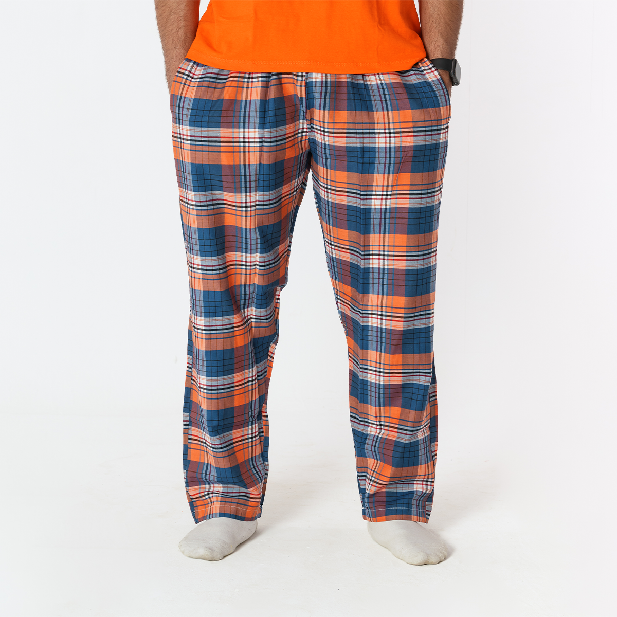 Orange Plaid Pyjama Pants set