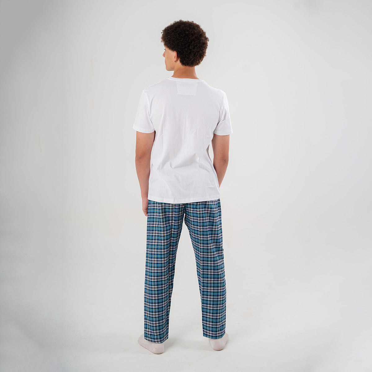 Turquoise Plaid Pyjama Pants set