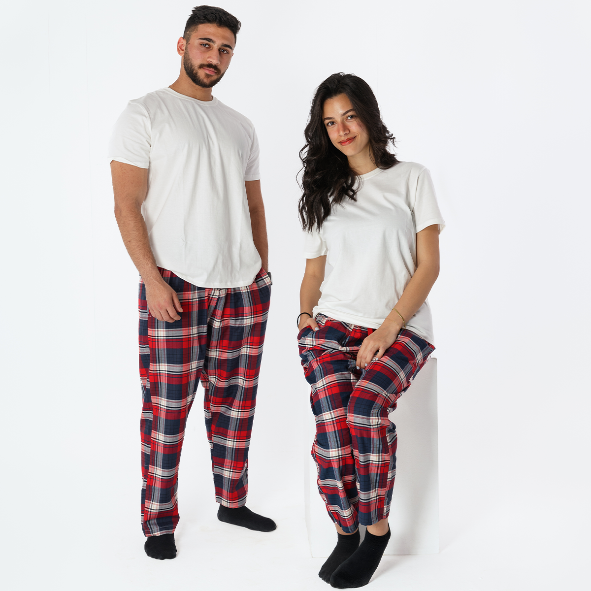 RED Plaid Pyjama Pants set