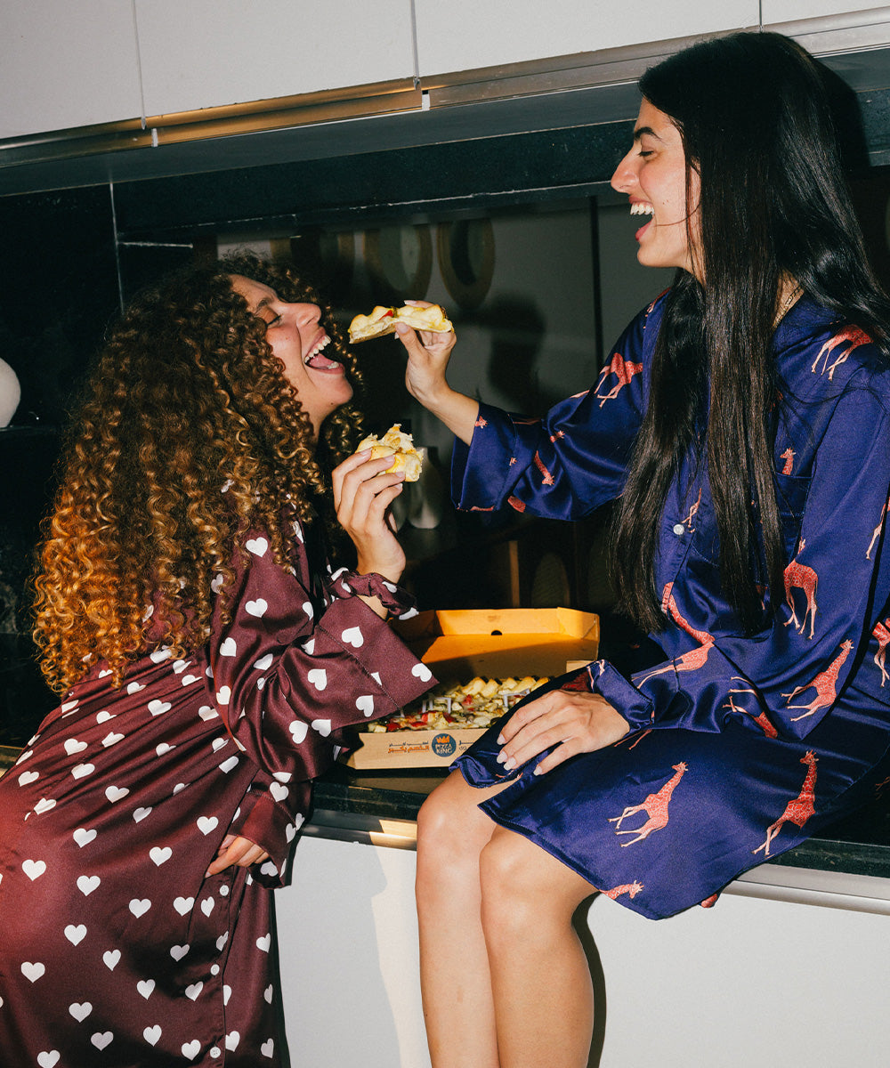 Giraffe Satin Shirt Dress