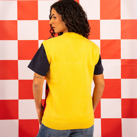 V Neck Argyle Vest
