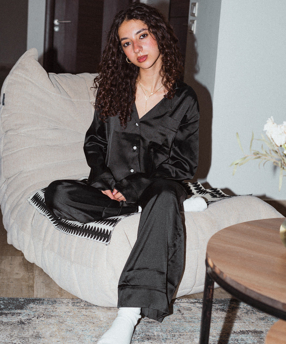 Plain Satin Black Set
