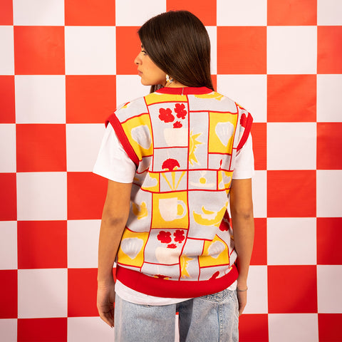 V Neck Pattern Vest