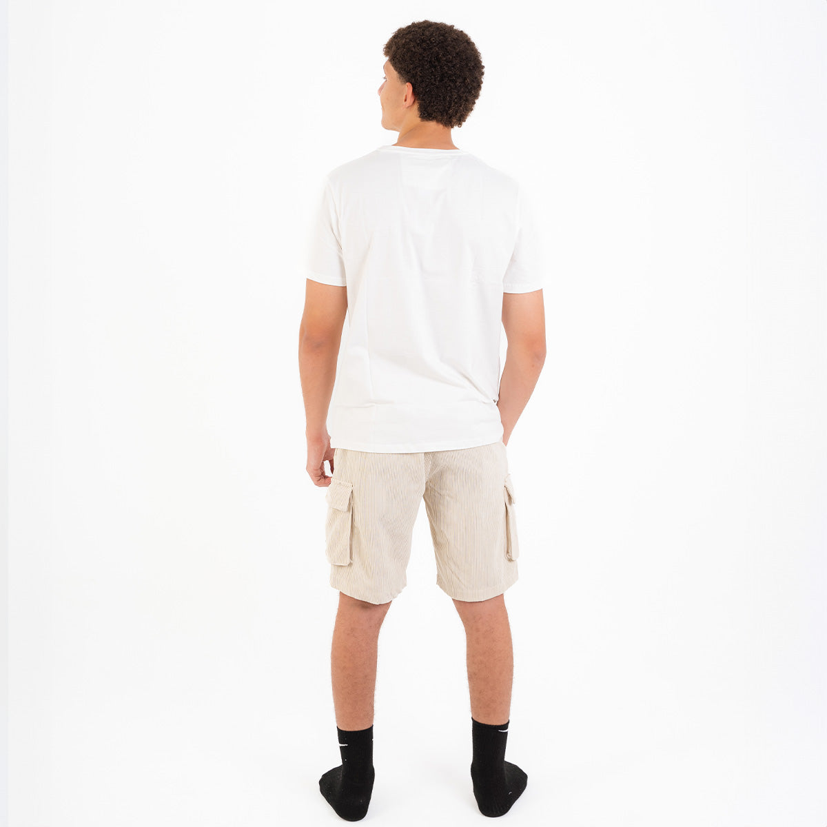Beige Corduroy Short