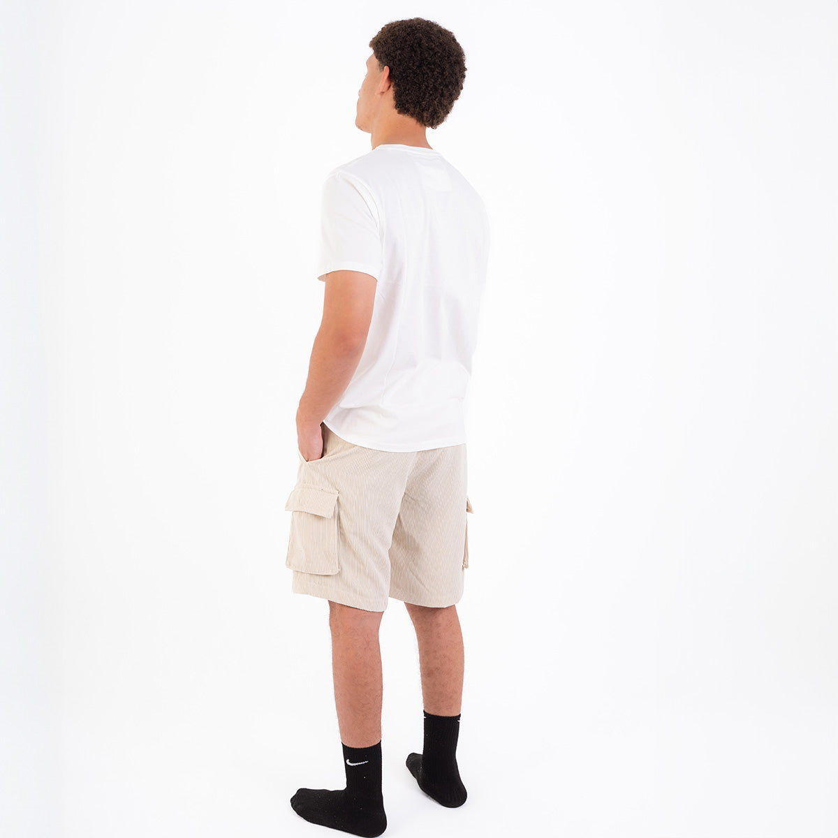 Beige Corduroy Short