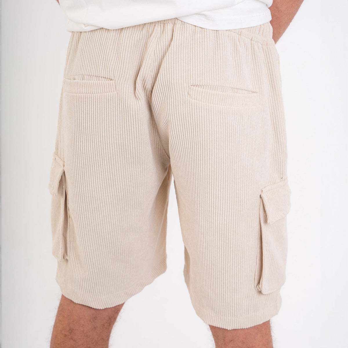 Beige Corduroy Short
