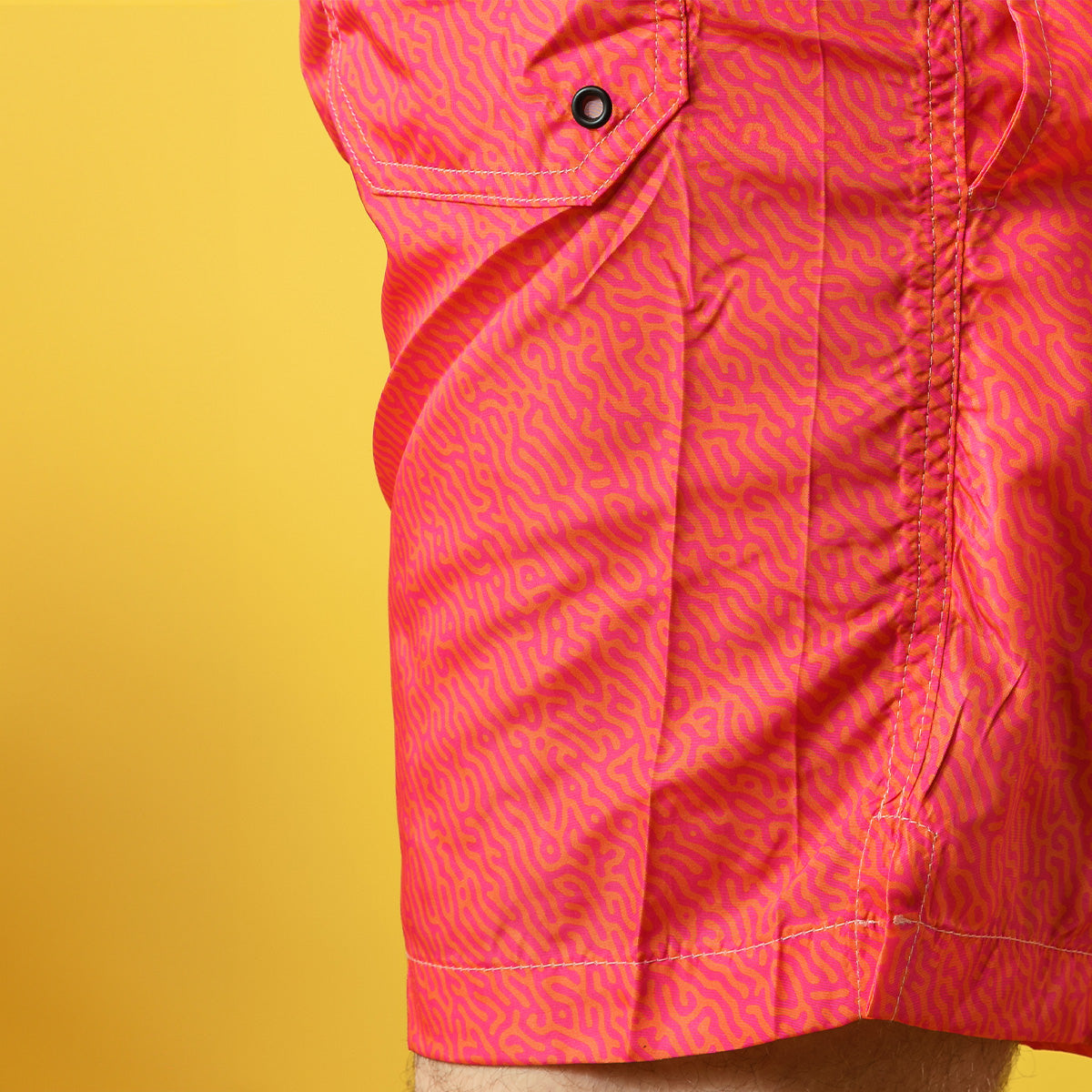 Bright Pink Maze Swim Short