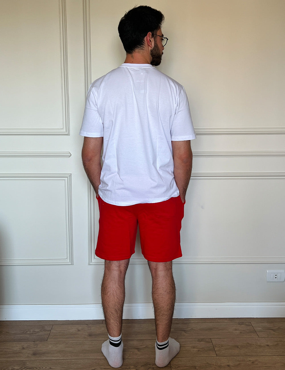 Printed Melton Set Red