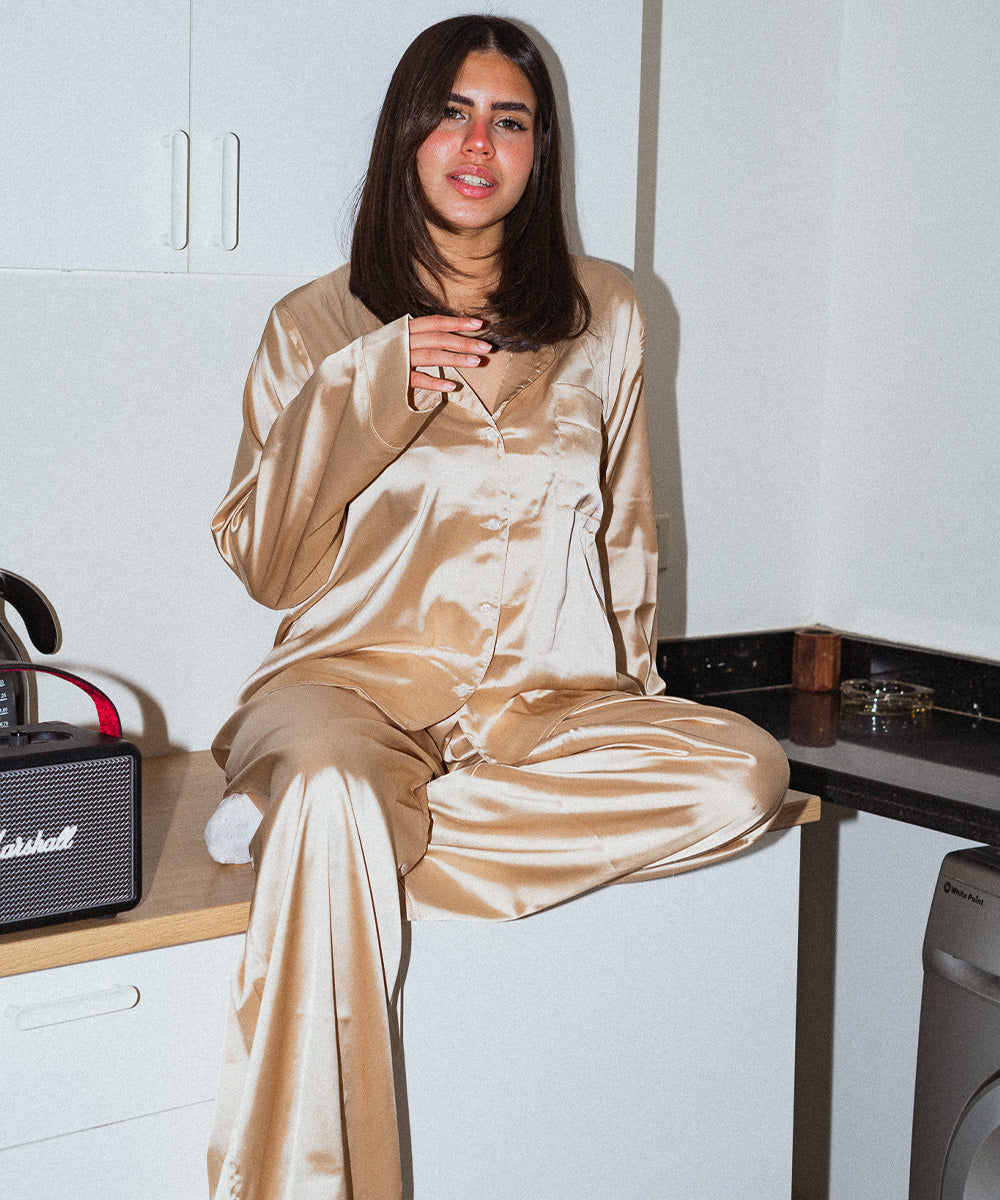 Plain Satin Champagne Set