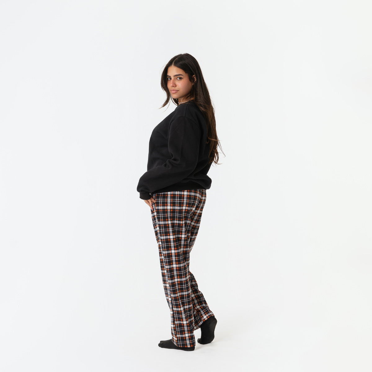 Brown Plaid Winter Pyjama set