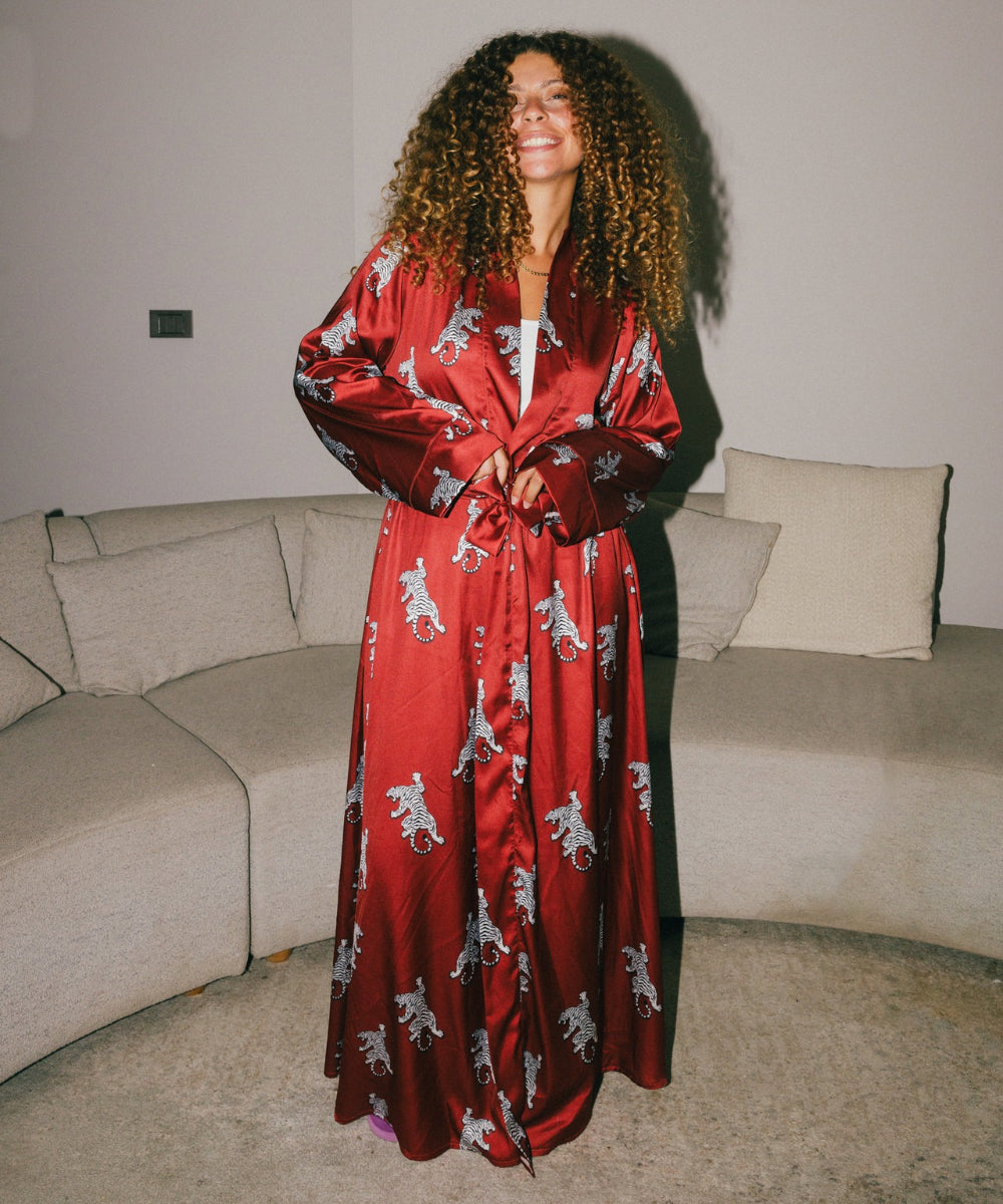 Tiger Satin Robe